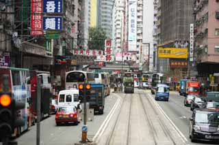 photo,material,free,landscape,picture,stock photo,Creative Commons,Hong Kong Tram, , , , 