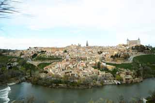 fotografia, material, livra, ajardine, imagine, proveja fotografia,Uma vista panormica de Toledo, , , , 