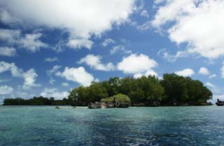fotografia, materiale, libero il panorama, dipinga, fotografia di scorta,Un'isola inabitata di pomeriggio, isola, cielo blu, nube, foresta