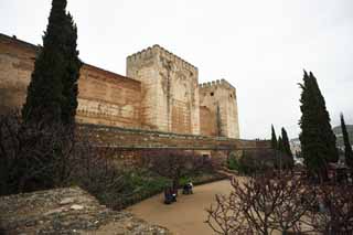 Foto, materieel, vrij, landschap, schilderstuk, bevoorraden foto,Alhambra Alcazaba, , , , 