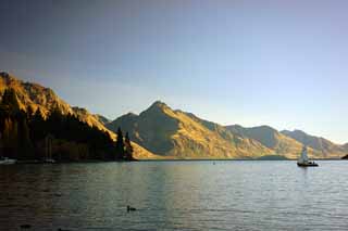 Foto, materieel, vrij, landschap, schilderstuk, bevoorraden foto,Lake Wakatipu, , , , 