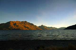 Foto, materiell, befreit, Landschaft, Bild, hat Foto auf Lager,Lake Wakatipu, , , , 