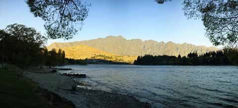 Foto, materiell, befreit, Landschaft, Bild, hat Foto auf Lager,Lake Wakatipu doppelter Kegel, , , , 