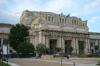 Foto, materieel, vrij, landschap, schilderstuk, bevoorraden foto,Het Centraal Station van Milaan., , , , 