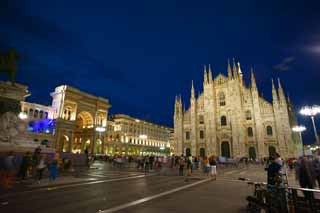 Foto, materieel, vrij, landschap, schilderstuk, bevoorraden foto,Met uitzicht op de Duomo van Milaan, , , , 