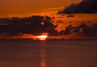 foto,tela,gratis,paisaje,fotografa,idea,Anochecer de Ishigaki - isla de jima, Nube, El mar, El sol, Puesta de sol