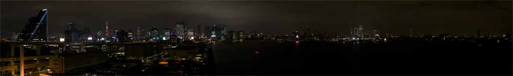fotografia, material, livra, ajardine, imagine, proveja fotografia,Baa de Tquio viso noturna, construindo, Torre de Tquio, cais, Baa de Tquio
