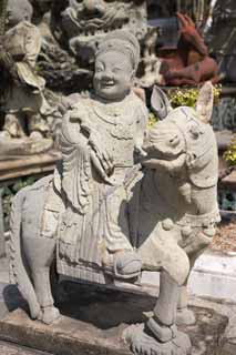 Foto, materieel, vrij, landschap, schilderstuk, bevoorraden foto,Een stenig standbeeld van Wat Suthat, Tempel, Boeddhist afbeelding, Stenig standbeeld, Bangkok
