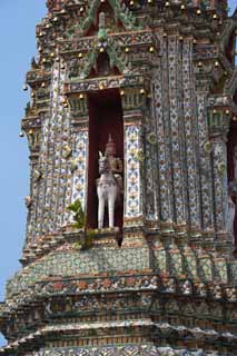 Foto, materiell, befreit, Landschaft, Bild, hat Foto auf Lager,Ein Bild des Tempels von Dawn, Tempel, Buddhistisches Bild, Ziegel, Bangkok