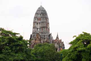 Foto, materiell, befreit, Landschaft, Bild, hat Foto auf Lager,Wat Ratchaburana, Das kulturelle Erbe von Welt, Buddhismus, , Ayutthaya-berreste