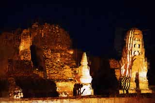 illust,tela,gratis,paisaje,fotografa,idea,pintura,Lpiz de color,dibujo,Wat Phra Mahathat, La herencia cultural de mundo, Buddhism, Edificio, Sobras de Ayutthaya