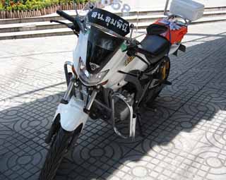 fotografia, material, livra, ajardine, imagine, proveja fotografia,Uma motocicleta de polcia branca tailandesa, motocicleta, , motocicleta policial branca, A polcia
