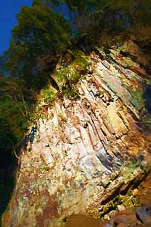illustration,material,free,landscape,picture,painting,color pencil,crayon,drawing,Cliff, Ravine, Backlight, cliff, natural monument