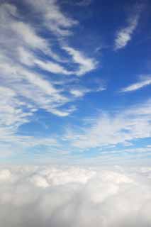 photo,material,free,landscape,picture,stock photo,Creative Commons,It is empty in a sea of clouds, sea of clouds, The weather, The stratosphere, blue sky