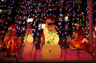 photo,material,free,landscape,picture,stock photo,Creative Commons,A snowman of a smile, X'mas, Illuminations, light, I am beautiful