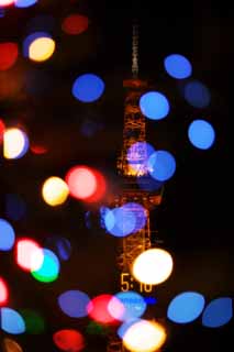 photo,material,free,landscape,picture,stock photo,Creative Commons,The television tower where light falls, X'mas, Illuminations, light, I am beautiful