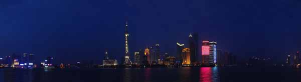 Foto, materieel, vrij, landschap, schilderstuk, bevoorraden foto,Een avond uitzicht van Huangpu Jiang, Naar het oosten maken bal toren aan, Ik maak het boven aan, Illuminering, Schip