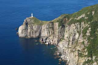 Foto, materieel, vrij, landschap, schilderstuk, bevoorraden foto,Grote Sezaki Lighthouse, Klif, De zee, Blauwe lucht, Grote Sezaki Lighthouse
