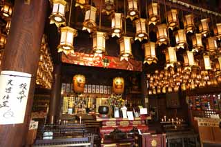 fotografia, material, livra, ajardine, imagine, proveja fotografia,O templo monts sagrado corredor principal de um templo budista, ajardine lanterna, lanterna, abajur, 