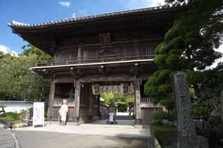 foto,tela,gratis,paisaje,fotografa,idea,Una puerta de Deva del templo de montaa sagrado, Mikado, Buddhism, Templo, Edificio de madera