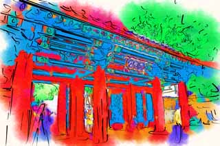 illust,tela,gratis,paisaje,fotografa,idea,pintura,Lpiz de color,dibujo,Parque de Tapgol, Un oasis, La puerta, La historia, Imperio de Corea grande