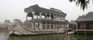 fotografia, material, livra, ajardine, imagine, proveja fotografia,Summer Palace dos Qing Fang Yan, Navio, Real, gua construindo, 