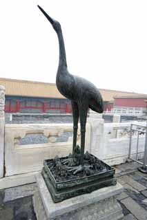 photo,material,free,landscape,picture,stock photo,Creative Commons,Forbidden City crane's Ding, TSURU, Cranes, Decoration, World Heritage