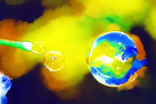 illustration,material,free,landscape,picture,painting,color pencil,crayon,drawing,Soap bubble, SHABON ball, Foam, Yu -, Child's play