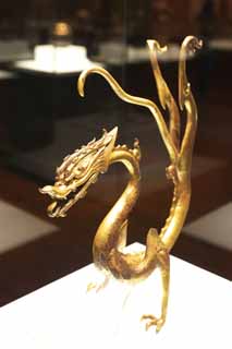 photo, la matire, libre, amnage, dcrivez, photo de la rserve,Dragon de bronze dor avec des noyaux de fer, Dragon, Chine ancienne, , Lgende