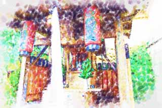 Illust, materieel, vrij, landschap, schilderstuk, schilderstuk, kleuren potlood, crayon, werkje,Paviljoen Kinkakuji, Wereld Heritage, Gouden Paviljoen, Ashikaga Yoshimitsu, Kyoto