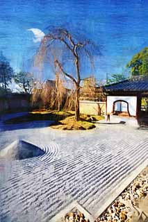 illust, material, livram, paisagem, quadro, pintura, lpis de cor, creiom, puxando,Kodaiji Templo vestibular, , Hideyoshi, Mausolu, Templo de seita de zen