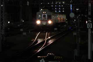 fotografia, materiale, libero il panorama, dipinga, fotografia di scorta,Il treno locale di notte, Treno, Linea, Sbarra, Passeggero