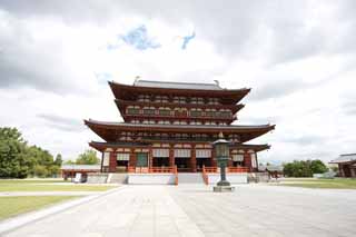 photo, la matire, libre, amnage, dcrivez, photo de la rserve,Temple Yakushi-ji temple intrieur, Je suis peint en rouge, Le Bouddha de gurir, Monastre bouddhiste, Chaitya