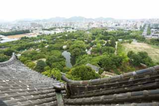 Foto, materiell, befreit, Landschaft, Bild, hat Foto auf Lager,Die Landschaft von Himeji-jo Burg, Vier nationale Schtze-Burg, Sadanori Akamatsu, Shigetaka Kuroda, Hideyoshi Hashiba