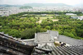 Foto, materiell, befreit, Landschaft, Bild, hat Foto auf Lager,Die Landschaft von Himeji-jo Burg, Vier nationale Schtze-Burg, Sadanori Akamatsu, Shigetaka Kuroda, Hideyoshi Hashiba
