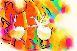 illust, matire, libre, paysage, image, le tableau, crayon de la couleur, colorie, en tirant,Dendrobium, orchide, , Une orchide, Jardiner