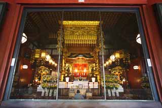 Foto, materieel, vrij, landschap, schilderstuk, bevoorraden foto,Senso-ji Temple Palace, Bezoekende touristenplaats stip, Senso-ji Tempel, Asakusa, Lantaarn