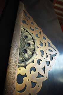 photo,material,free,landscape,picture,stock photo,Creative Commons,The metal fittings of the Senso-ji Temple door, Metal, flower, Asakusa, Senso-ji Temple