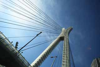 fotografia, materiale, libero il panorama, dipinga, fotografia di scorta,Ponte, ponte, Discesa di Fiume di Sumida, Un ponte di ferro, Traffico