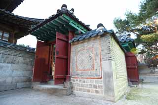 Foto, materieel, vrij, landschap, schilderstuk, bevoorraden foto,De poort van de stevigheid Kotobuki heiligdom, Paleis gebouw, Baksteen, Ishigaki, Traditie architectuur