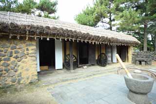 fotografia, materiale, libero il panorama, dipinga, fotografia di scorta,Una tradizione coreana casa privata, casa, porta, casa privata, Cultura tradizionale