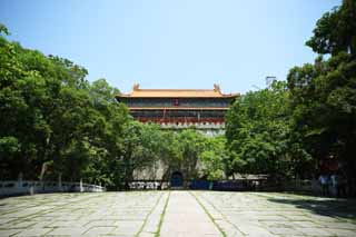 photo,material,free,landscape,picture,stock photo,Creative Commons,Light Ming Xiaoling Mausoleum Castle tower, Tomorrow morning, stone pillar, The first emperor, world heritage