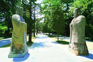 illust, , , , , ,  ,  , .,Ming Xiaoling Mausoleum     Shinto, ,  statue,   shrine,  