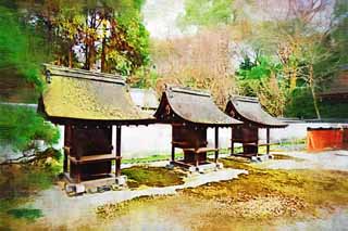 illust, , , , , ,  ,  , .,Shimogamo Shrine  Mitsui , offertory ,  ,     ,   