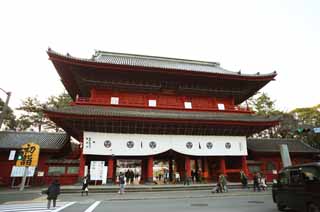 Foto, materieel, vrij, landschap, schilderstuk, bevoorraden foto,Drie Zojo-ji Tempel verlossing poorten, Chaitya, Het gezin tempel van de Tokugawas, Tadaomi bergplaats, De Tokugawas mausoleum