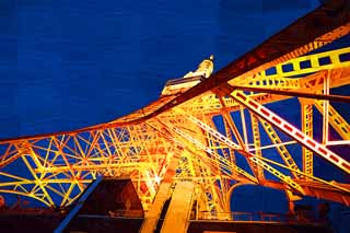 illust, materiale, libero panorama, ritratto dipinto, matita di colore disegna a pastello, disegnando,Torre di Tokio, raccolta torre di onda elettrica, Io me l'accendo, Un'antenna, Un osservatorio