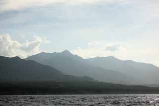 fotografia, materiale, libero il panorama, dipinga, fotografia di scorta,Yakushima, ridgeline, Il mare, rupe, nube