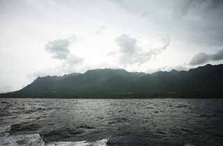 Foto, materiell, befreit, Landschaft, Bild, hat Foto auf Lager,Yakushima, ridgeline, Das Meer, Klippe, Wolke