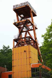 photo,material,free,landscape,picture,stock photo,Creative Commons,The history village of the coal, I roll it up, tower, Stairs, Rust