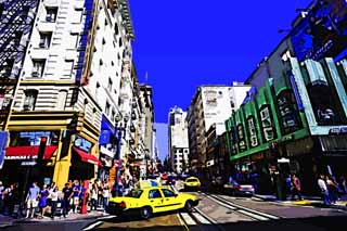 Illust, materieel, vrij, landschap, schilderstuk, schilderstuk, kleuren potlood, crayon, werkje,Volgens San Francisco, Bezoekende touristenplaats, Kabelwagen, Gebouw, Rij van huizen mee een stad straat